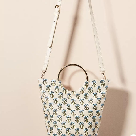 Anthropologie Llani Hailey Crossbody Bag - ivory/sky - Picture 3 of 6